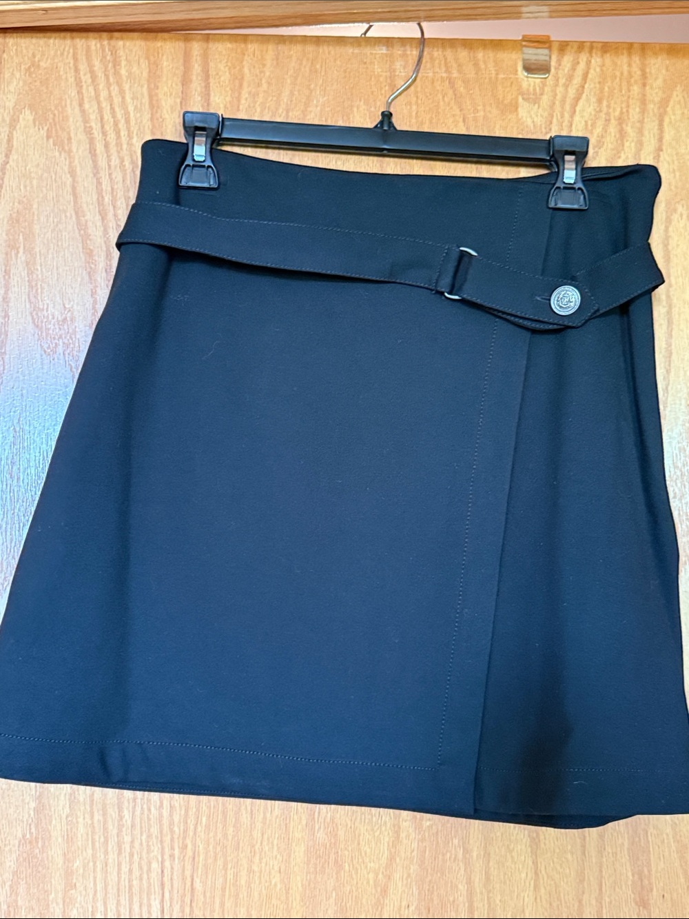 Classic Black Wrap-Style Women's Skirt